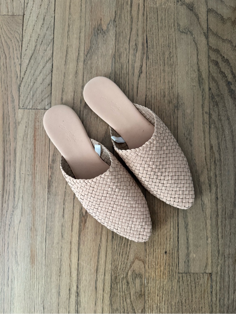 Universal Thread Woven Pointed Toe Mules - Blush